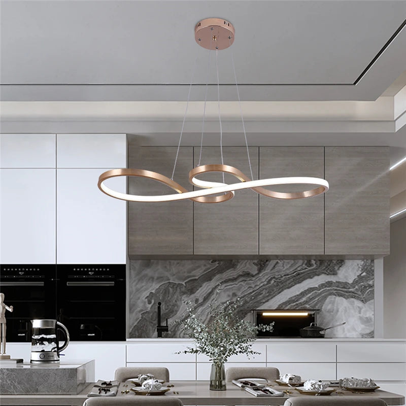 Modern LED Pendant Chandelier Dimmable Acrylic Ceiling Light – Hanging Ceiling Lamp for Dining Room, Living Room, Bedroom & Hotel Interior Decor