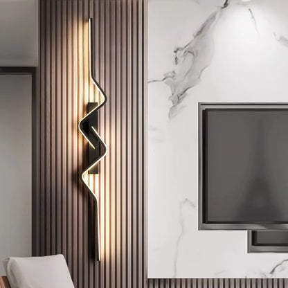 Modern LED Stairs Wall Light Nordic Long Linear Wall Sconce – Up & Down Aluminium Indoor Lighting Fixture for Living Room, Bedroom, TV Wall, Hallway & Home Decor