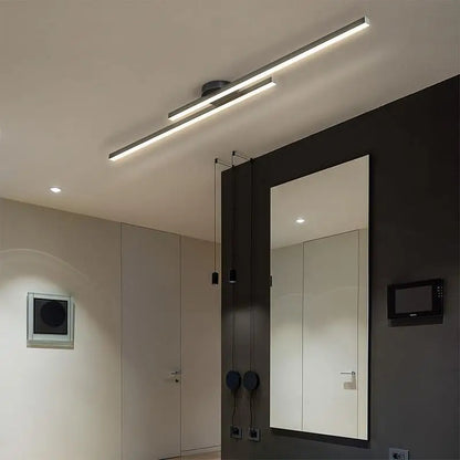 Modern LED Ceiling Light Long Aluminium Linear Ceiling Lamp – Dimmable Surface Mounted Indoor Lighting Fixture for Bedroom, Kitchen, Hallway, Office & Living Room