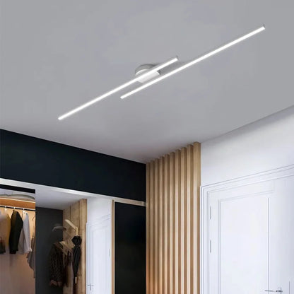 Modern LED Ceiling Light Long Aluminium Linear Ceiling Lamp – Dimmable Surface Mounted Indoor Lighting Fixture for Bedroom, Kitchen, Hallway, Office & Living Room