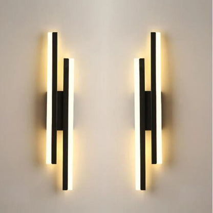 Modern LED Wall Sconce Lamp Copper Line Acrylic Wall Light – Dimmable 3 Color Indoor Wall Mounted Lighting Fixture for Bedroom, Living Room, Corridor & Home Decor