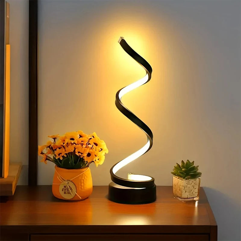 Modern USB Dimmable LED Bedside Night Light – 3 Color Ring Table Lamp with Clip, Adjustable Brightness Desk Lamp for Bedroom, Reading & Nightstand