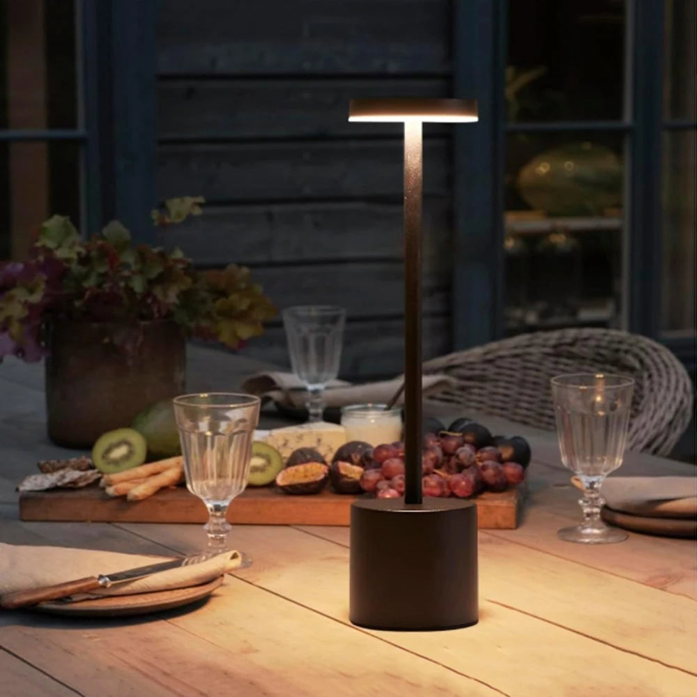 Portable Rechargeable Cordless LED Table Lamp – Touch Control Dimmable Bedside Night Light with 3 Color Modes for Bedroom, Desk, Restaurant & Room Decor