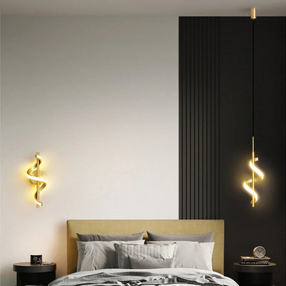 Modern Copper LED Pendant Light Hanging Lamp – Minimalist Ceiling Cord Pendant Light Fixture for Kitchen, Dining Table, Living Room, Bedroom & Home Decor