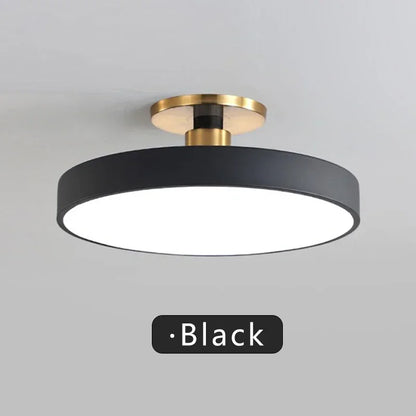 Nordic Macaron LED Ceiling Light – Modern Circular Flush Mount Ceiling Lamp for Living Room, Bedroom, Balcony & Study Room Indoor Home Lighting Fixture