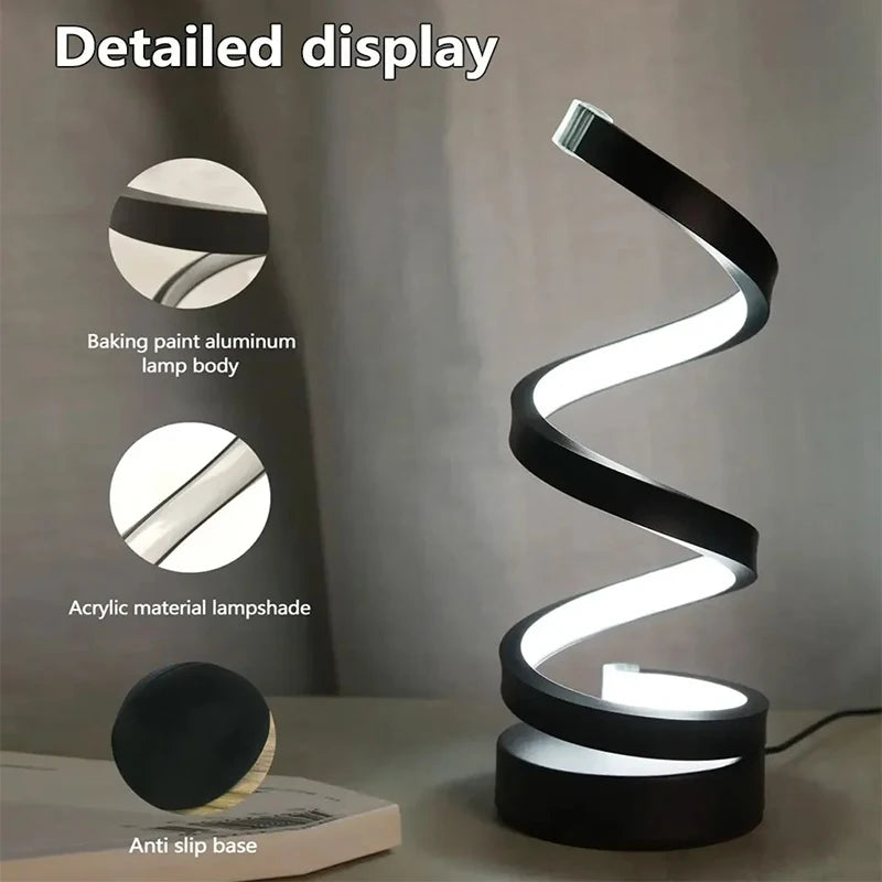 Modern USB Dimmable LED Bedside Night Light – 3 Color Ring Table Lamp with Clip, Adjustable Brightness Desk Lamp for Bedroom, Reading & Nightstand