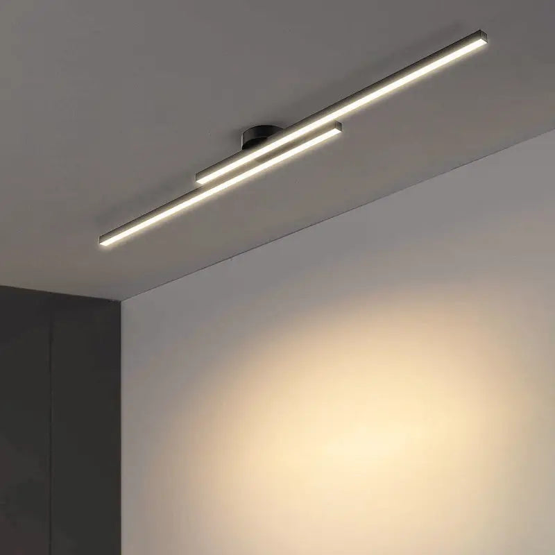 Modern LED Ceiling Light Long Aluminium Linear Ceiling Lamp – Dimmable Surface Mounted Indoor Lighting Fixture for Bedroom, Kitchen, Hallway, Office & Living Room