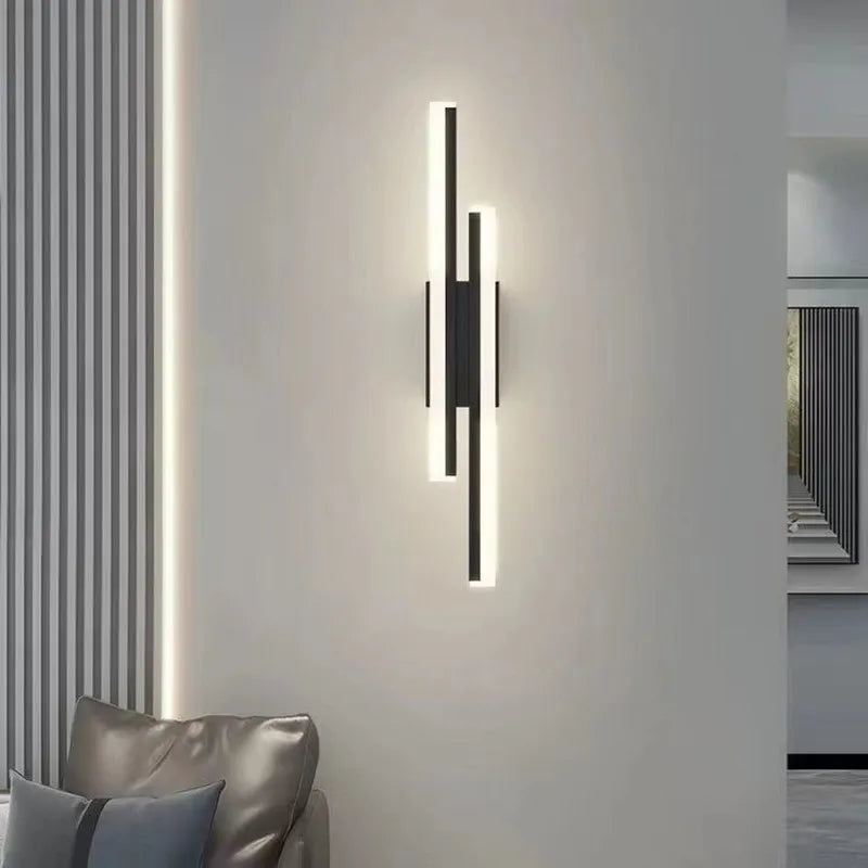 Modern LED Wall Sconce Lamp Copper Line Acrylic Wall Light – Dimmable 3 Color Indoor Wall Mounted Lighting Fixture for Bedroom, Living Room, Corridor & Home Decor