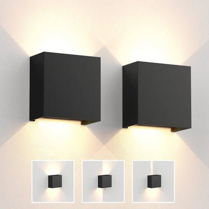 IP65 Waterproof LED Wall Sconce 6W Modern Up & Down Wall Light – Indoor Outdoor Aluminium Wall Mounted Lamp for Bedroom, Living Room, Hallway, Bathroom & Exterior Lighting