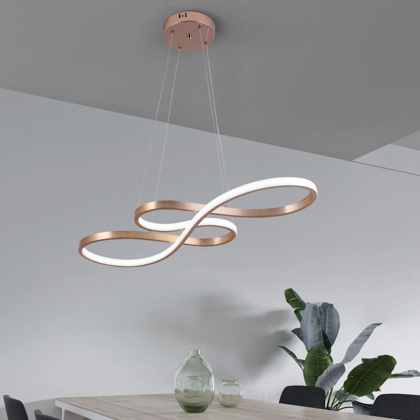 Modern LED Pendant Chandelier Dimmable Acrylic Ceiling Light – Hanging Ceiling Lamp for Dining Room, Living Room, Bedroom & Hotel Interior Decor