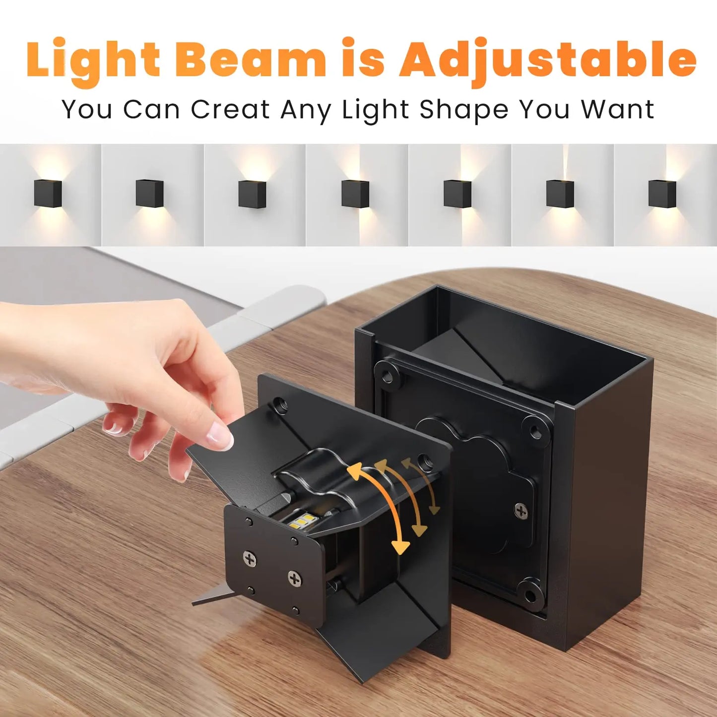 IP65 Waterproof LED Wall Sconce 6W Modern Up & Down Wall Light – Indoor Outdoor Aluminium Wall Mounted Lamp for Bedroom, Living Room, Hallway, Bathroom & Exterior Lighting