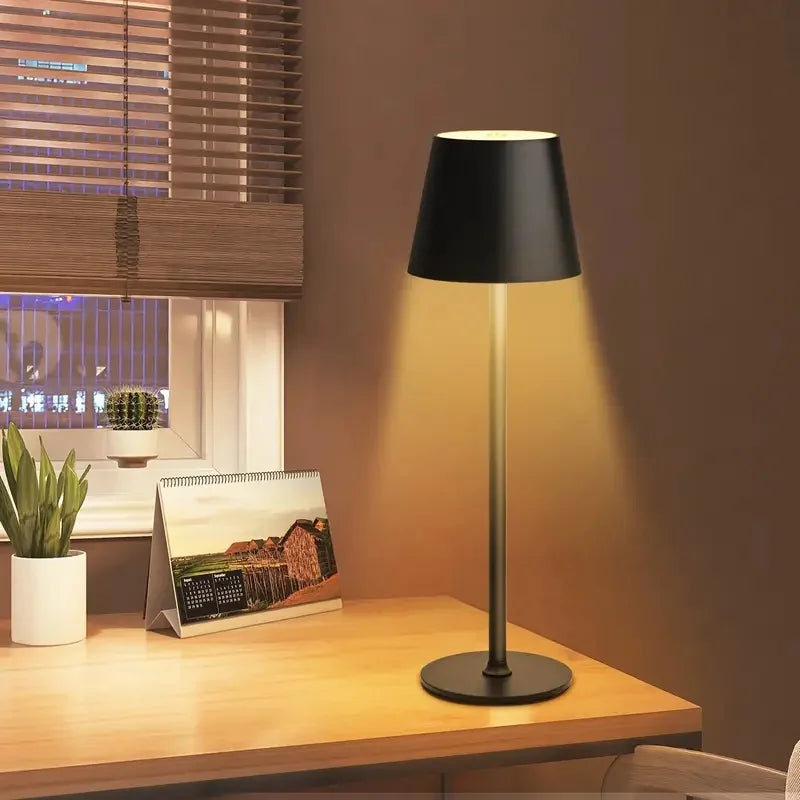 Nordic Rechargeable LED Table Lamp – Touch Dimmable Bedside Desk Light with 3 Color Modes for Bedroom, Study, Dining Room & Modern Home Decor