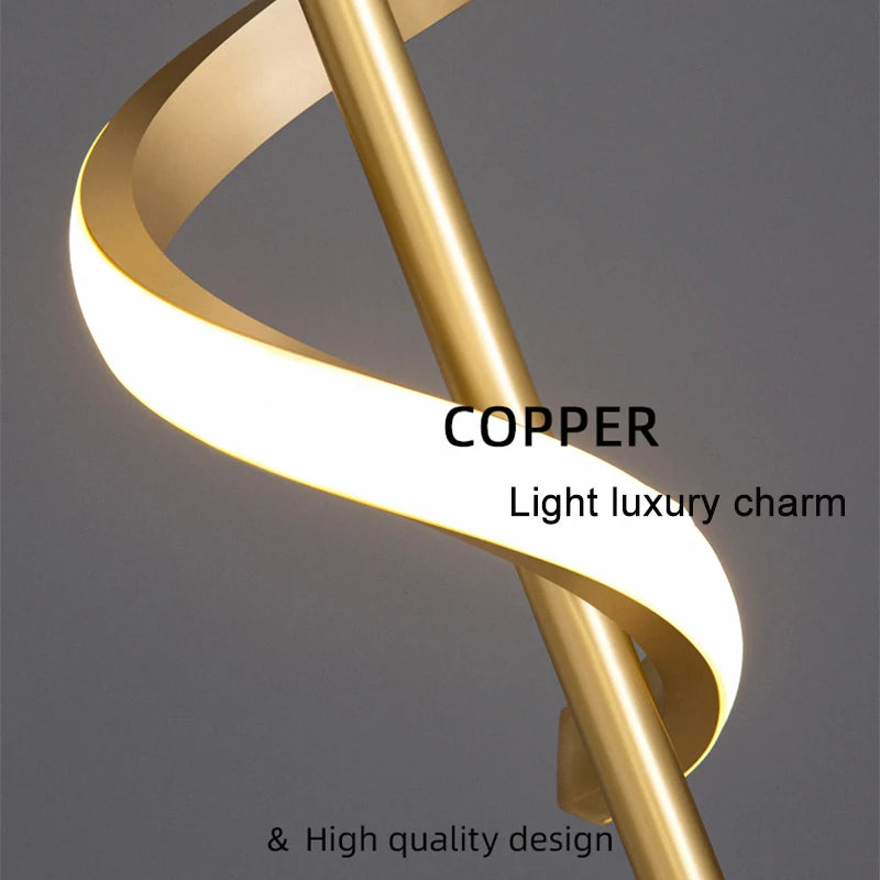 Modern Copper LED Pendant Light Hanging Lamp – Minimalist Ceiling Cord Pendant Light Fixture for Kitchen, Dining Table, Living Room, Bedroom & Home Decor