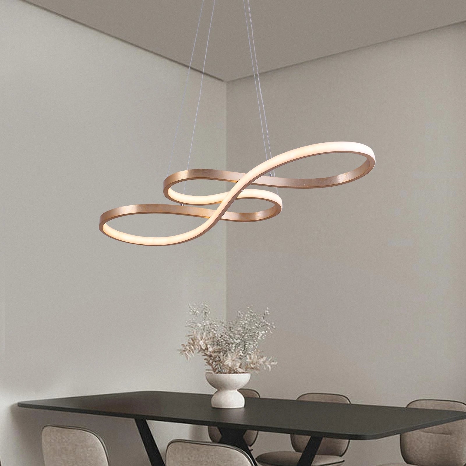 Modern LED Pendant Chandelier Dimmable Acrylic Ceiling Light – Hanging Ceiling Lamp for Dining Room, Living Room, Bedroom & Hotel Interior Decor