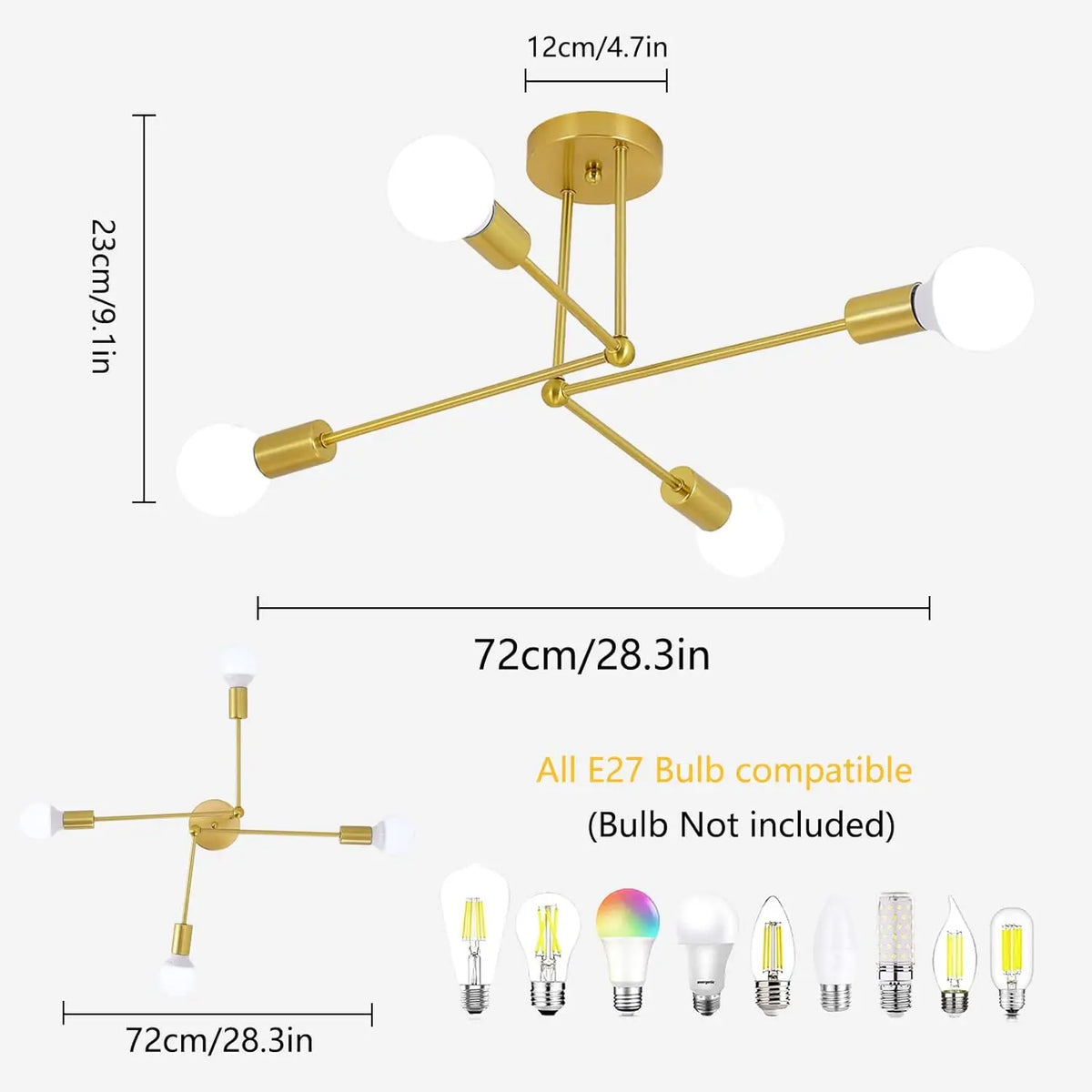 Nordic LED Ceiling Light Modern Minimalist Bedroom Chandelier – E27 Iron Fixture for Living Room, Dining Room, Study & Home Interior Lighting