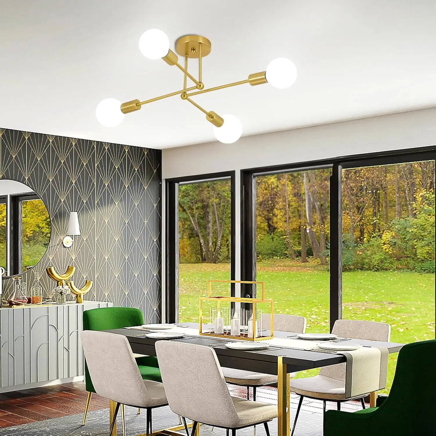 Nordic LED Ceiling Light Modern Minimalist Bedroom Chandelier – E27 Iron Fixture for Living Room, Dining Room, Study & Home Interior Lighting