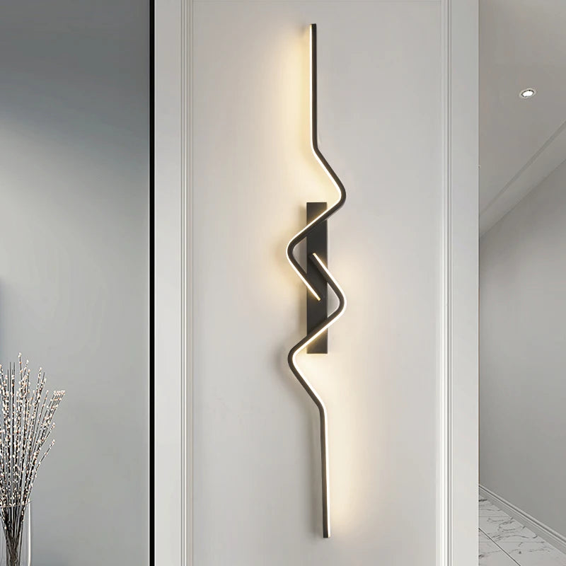Modern LED Stairs Wall Light Nordic Long Linear Wall Sconce – Up & Down Aluminium Indoor Lighting Fixture for Living Room, Bedroom, TV Wall, Hallway & Home Decor