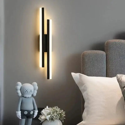 Modern LED Wall Sconce Lamp Copper Line Acrylic Wall Light – Dimmable 3 Color Indoor Wall Mounted Lighting Fixture for Bedroom, Living Room, Corridor & Home Decor