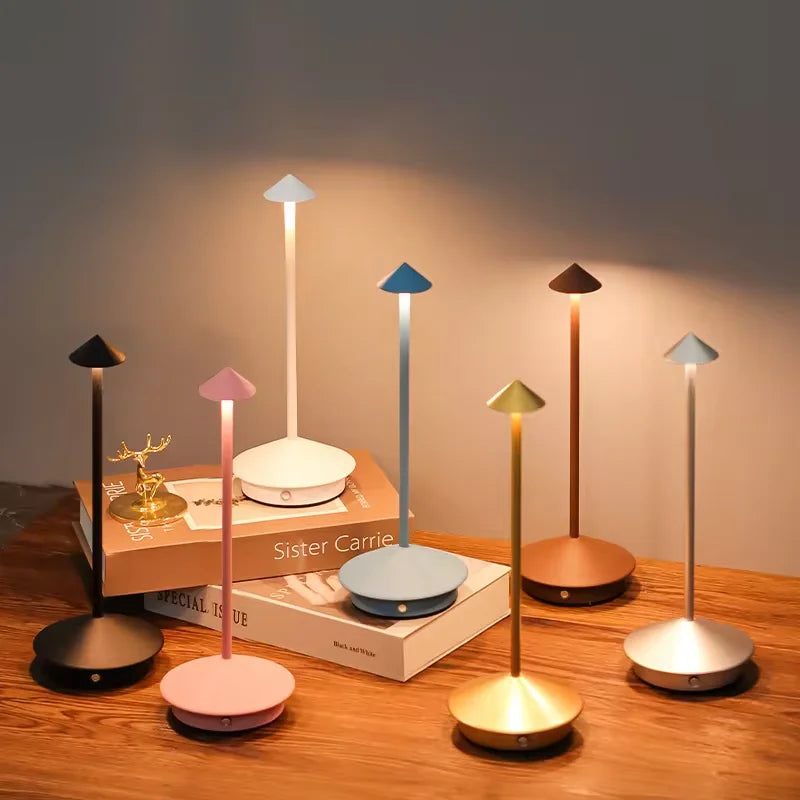 Rechargeable Cordless LED Table Lamp – Modern Touch Dimmable Bedside & Dining Lamp for Restaurants, Coffee Tables, Bars, Bedrooms & Home Decor