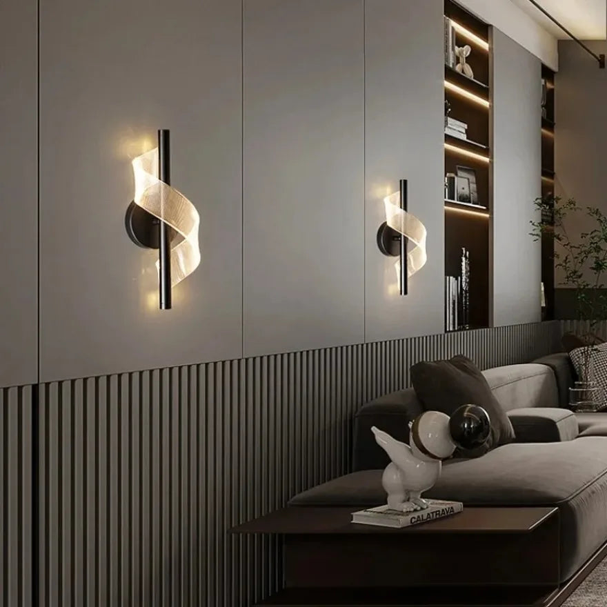 Nordic LED Wall Light Modern Minimalist Up & Down Wall Sconce – 3 Color Adjustable Bedroom Living Room Study Balcony Indoor Lighting Fixture