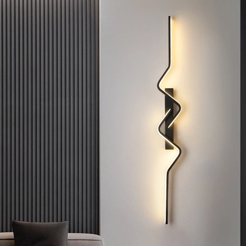 Modern LED Stairs Wall Light Nordic Long Linear Wall Sconce – Up & Down Aluminium Indoor Lighting Fixture for Living Room, Bedroom, TV Wall, Hallway & Home Decor