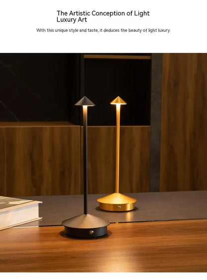 Rechargeable Cordless LED Table Lamp – Modern Touch Dimmable Bedside & Dining Lamp for Restaurants, Coffee Tables, Bars, Bedrooms & Home Decor