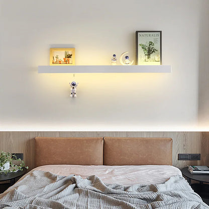 Modern LED Wall Light with Storage Shelf – Minimalist LED Strip Wall Sconce for Living Room, Bedroom, Sofa Background Wall, Bathroom & Home Decor Lighting
