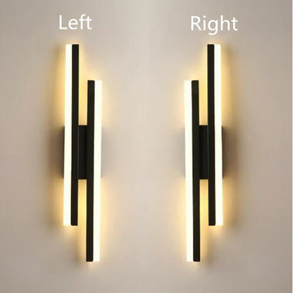 Modern LED Wall Sconce Lamp Copper Line Acrylic Wall Light – Dimmable 3 Color Indoor Wall Mounted Lighting Fixture for Bedroom, Living Room, Corridor & Home Decor