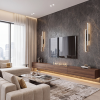 Modern LED Wall Sconce Lamp Copper Line Acrylic Wall Light – Dimmable 3 Color Indoor Wall Mounted Lighting Fixture for Bedroom, Living Room, Corridor & Home Decor