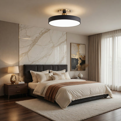 Nordic Macaron LED Ceiling Light – Modern Circular Flush Mount Ceiling Lamp for Living Room, Bedroom, Balcony & Study Room Indoor Home Lighting Fixture